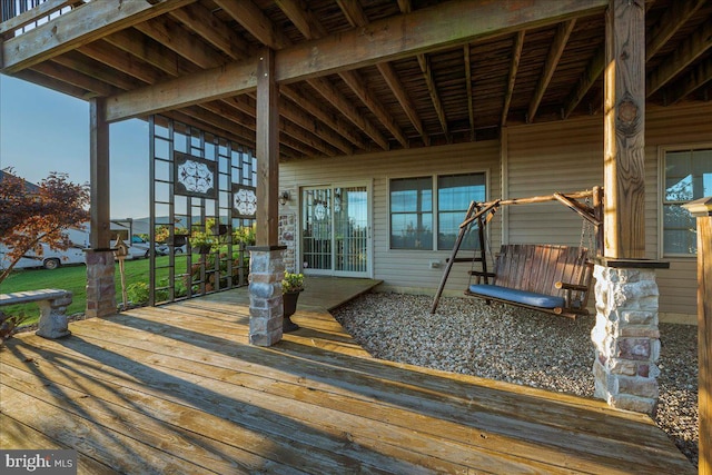 view of wooden deck