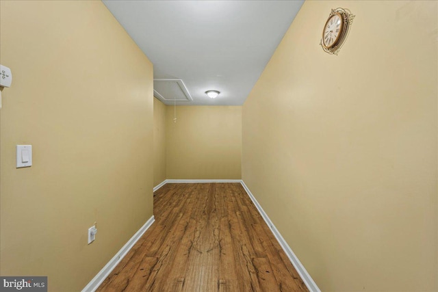 hall featuring wood-type flooring