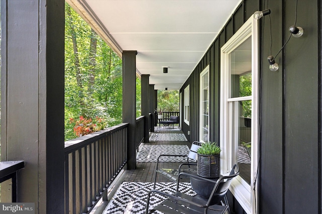 balcony with covered porch