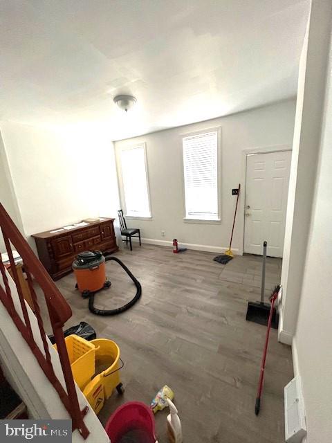 interior space featuring light wood-type flooring