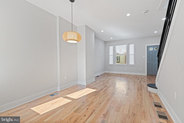 interior space featuring light hardwood / wood-style flooring