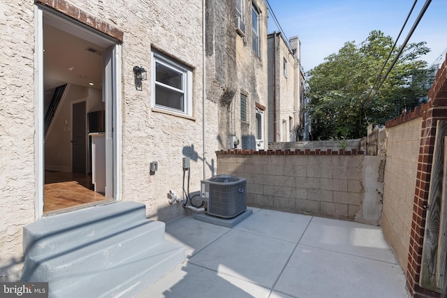 view of patio / terrace with central AC