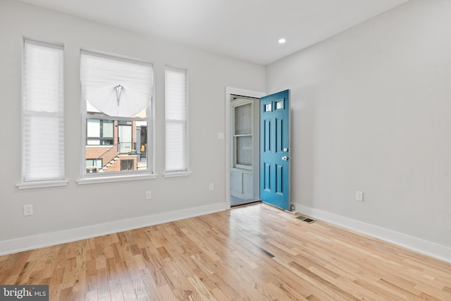 empty room featuring light hardwood / wood-style flooring