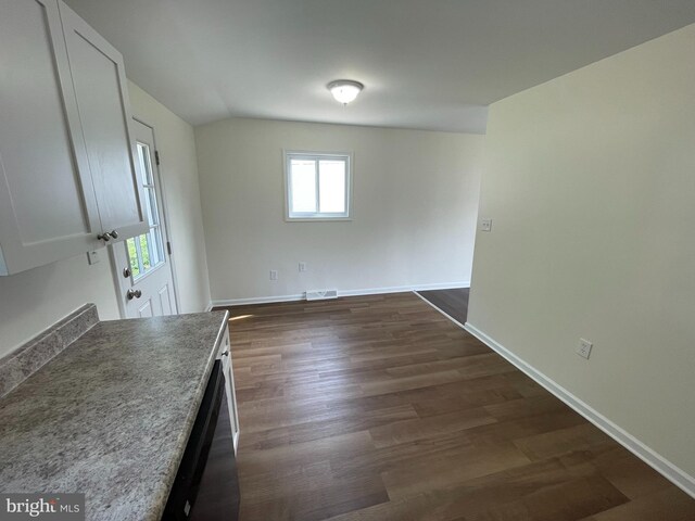 interior space featuring dark hardwood / wood-style flooring