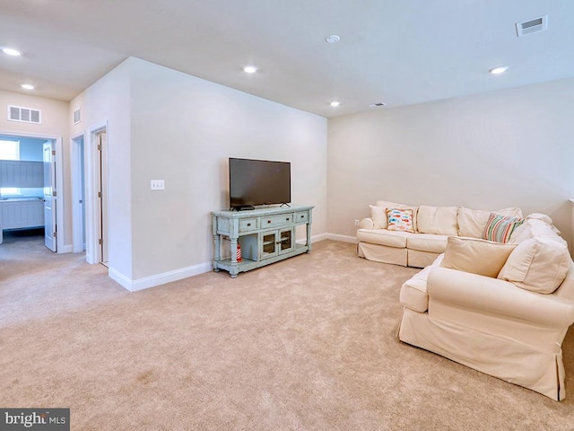 view of carpeted living room