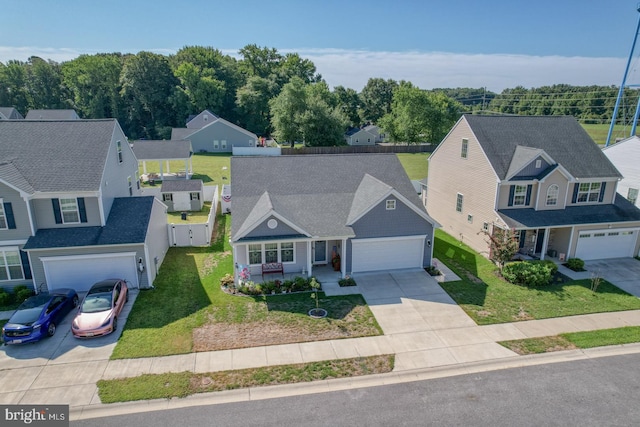 birds eye view of property featuring a residential view