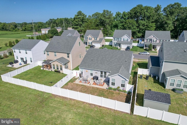 birds eye view of property featuring a residential view