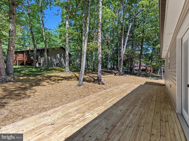 view of wooden terrace