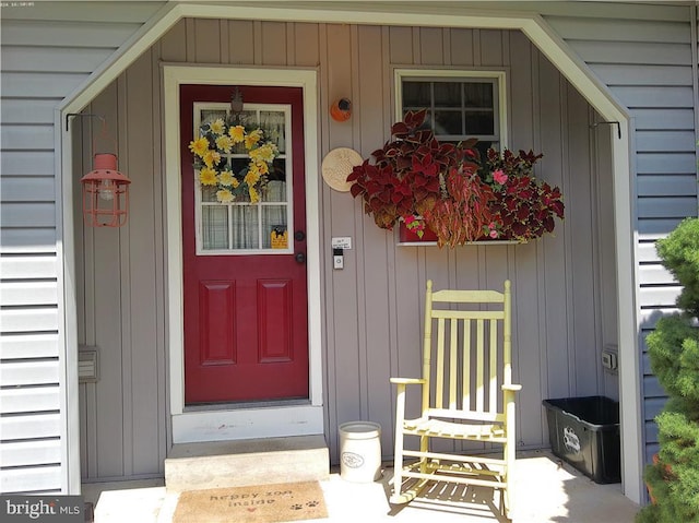 view of doorway to property