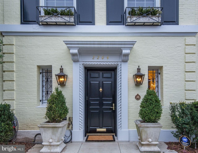 view of doorway to property