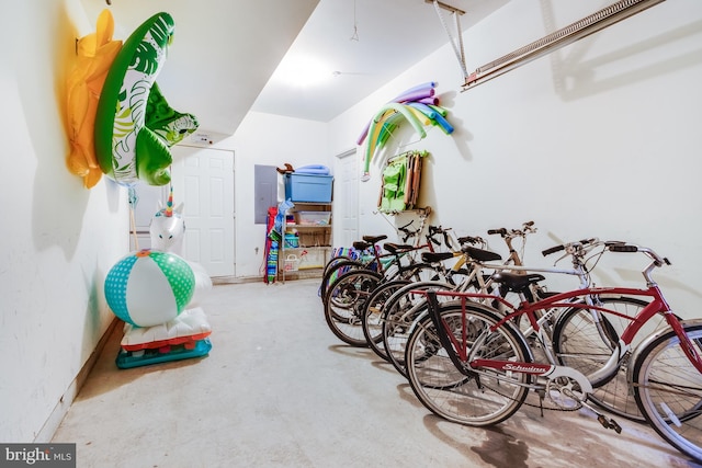 garage featuring electric panel