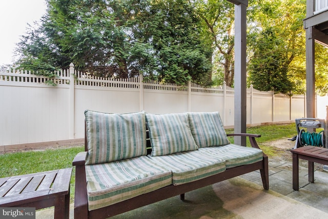 view of patio / terrace featuring a fenced backyard