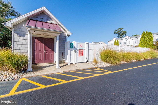 exterior space with fence