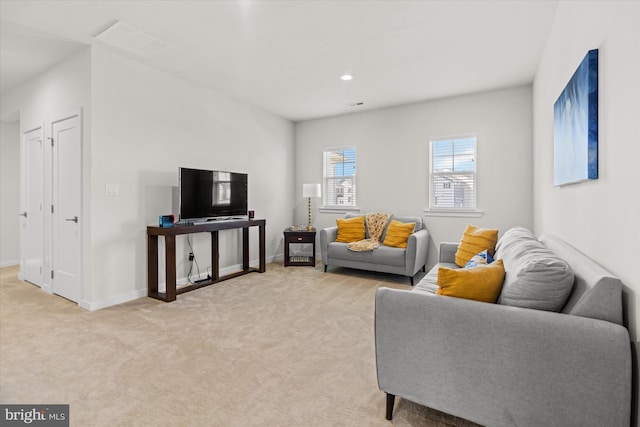 view of carpeted living room