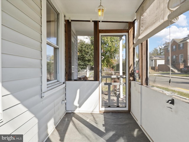 view of sunroom