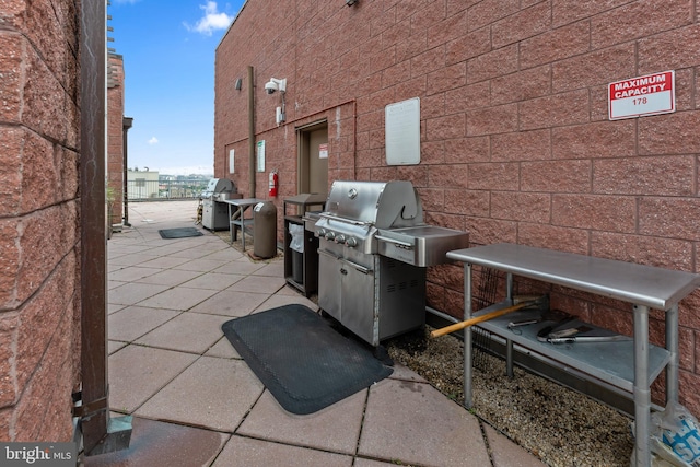 view of patio featuring area for grilling