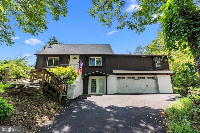 view of front of home featuring a garage