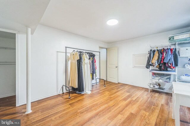 bedroom featuring light hardwood / wood-style flooring