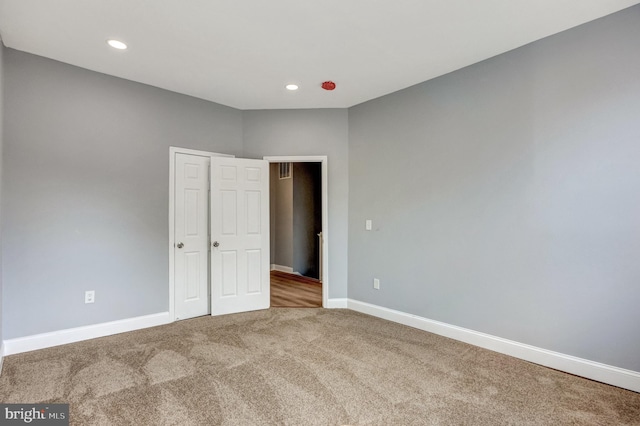 view of carpeted empty room