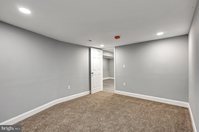 view of carpeted empty room