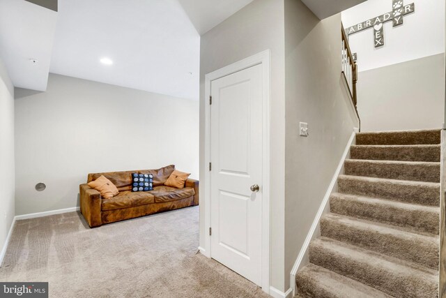 view of carpeted living room