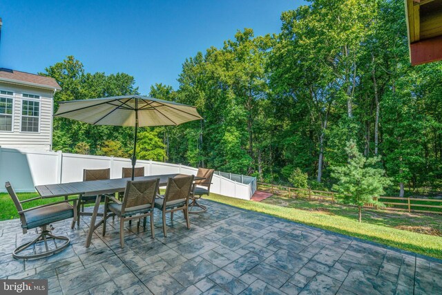 view of yard with a balcony and a patio area