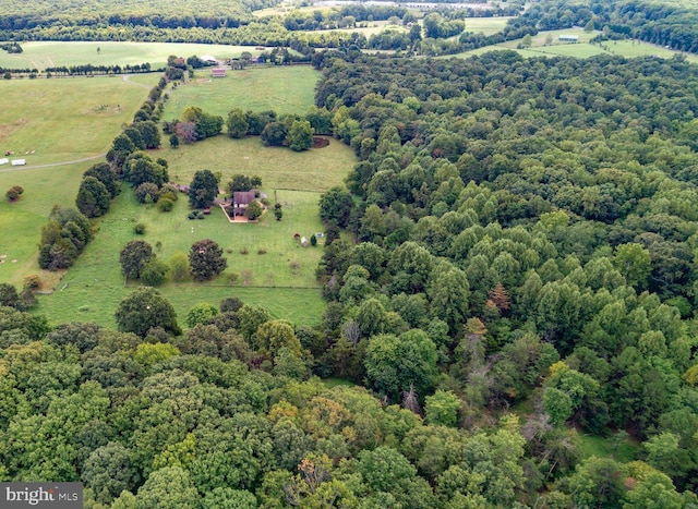 aerial view with a rural view