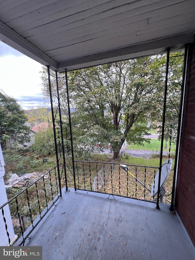 balcony with covered porch