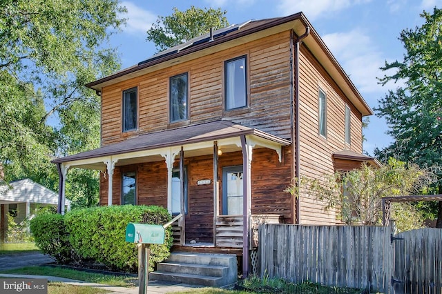 view of front facade featuring a porch