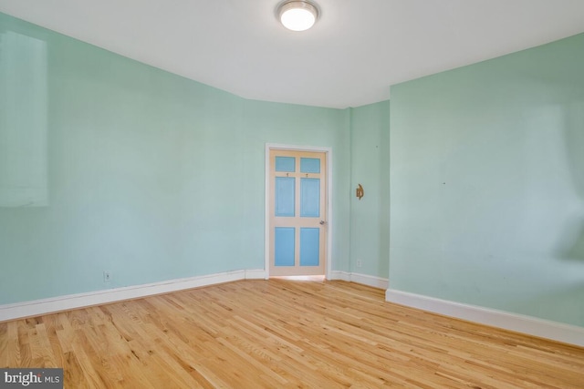 empty room featuring light wood-type flooring