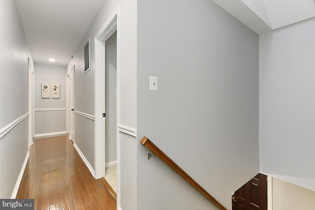 hallway featuring light hardwood / wood-style flooring