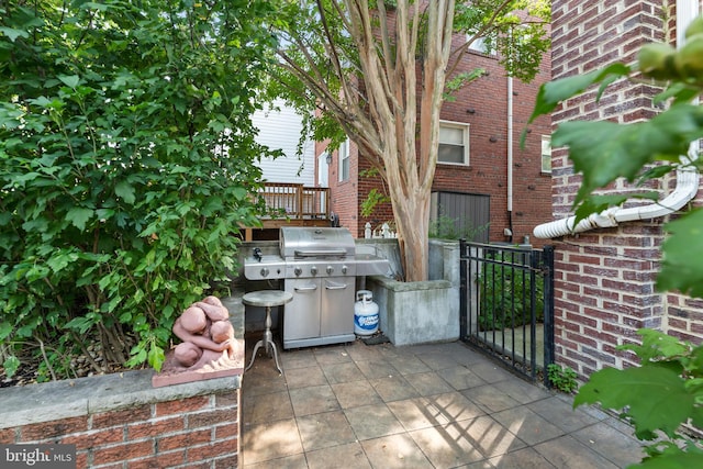 view of patio / terrace with area for grilling