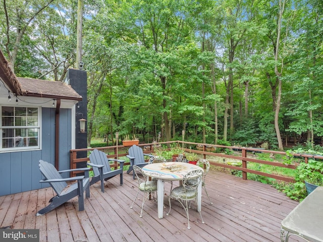 view of wooden deck