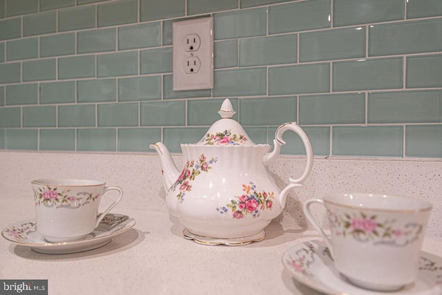 interior details featuring backsplash