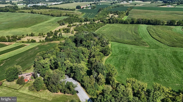 drone / aerial view featuring a rural view