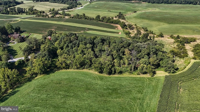 aerial view featuring a rural view