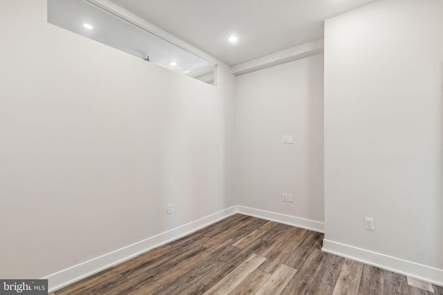 empty room featuring hardwood / wood-style floors