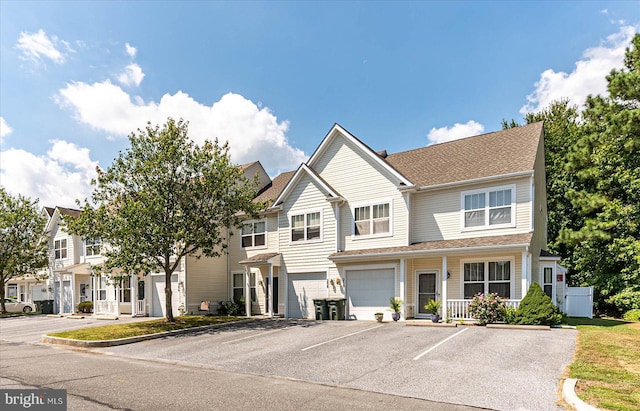 view of property with a garage