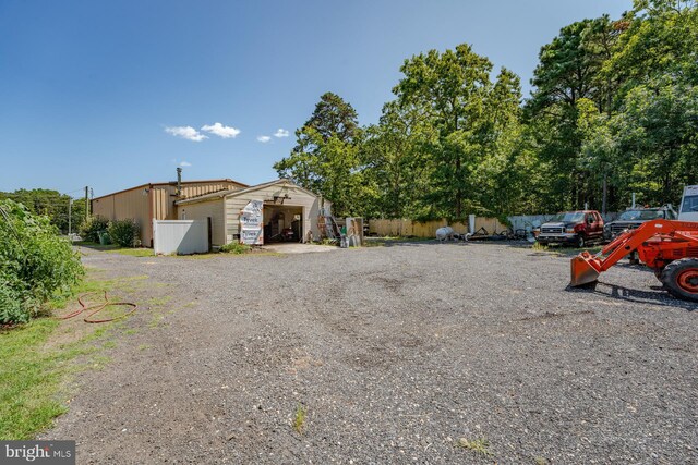 view of parking / parking lot