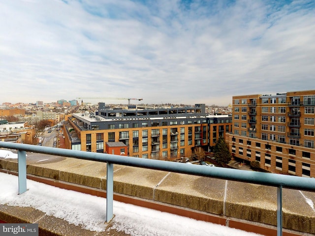 balcony with a view of city