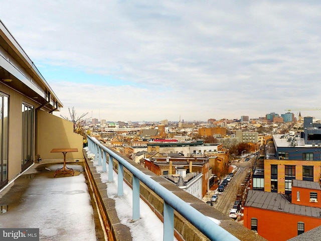 balcony with a view of city