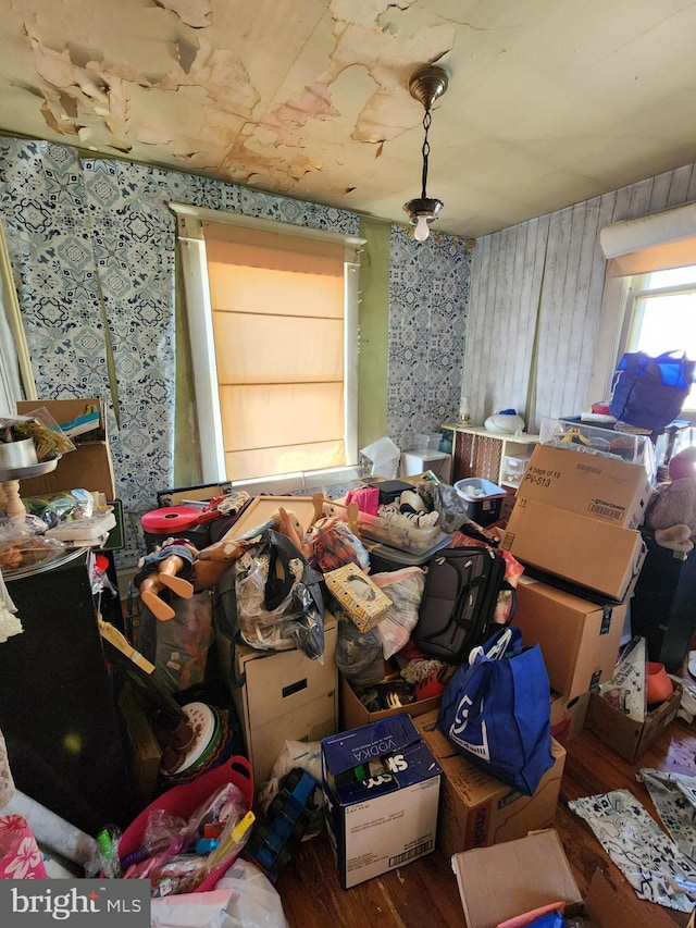 miscellaneous room with dark hardwood / wood-style floors