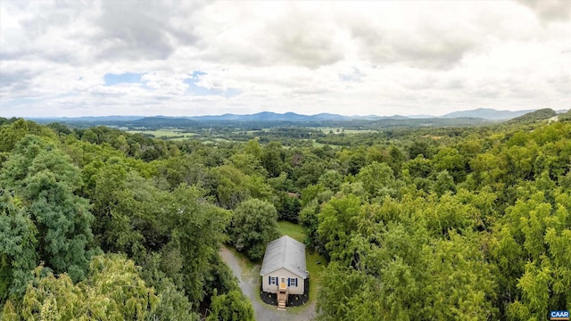 aerial view featuring a mountain view