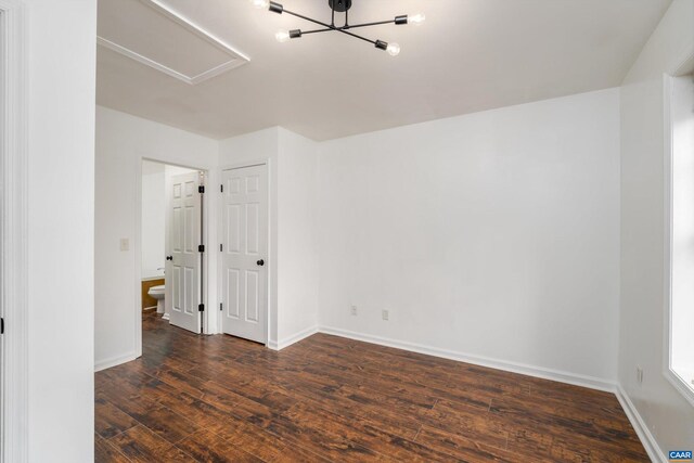 interior space featuring dark wood-type flooring