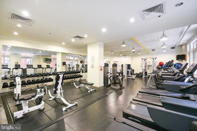 view of exercise room