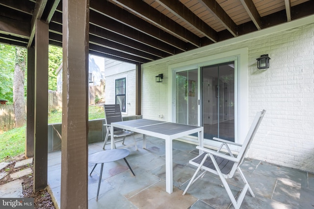 view of patio / terrace featuring outdoor dining space