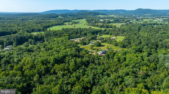 aerial view featuring a mountain view