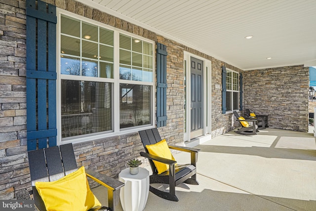 view of patio / terrace with a porch