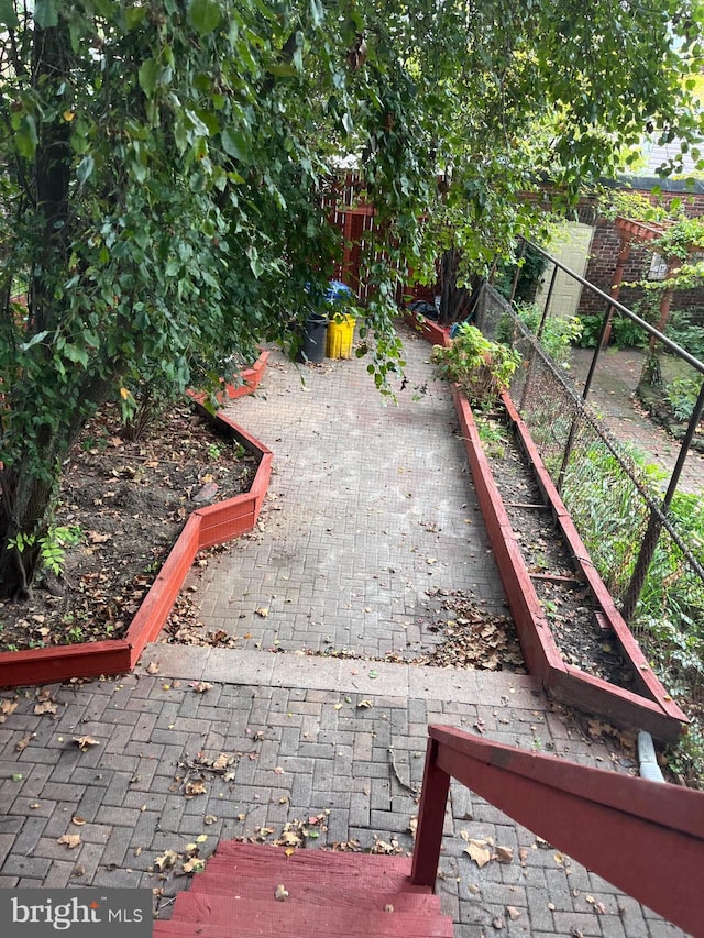 view of patio with fence