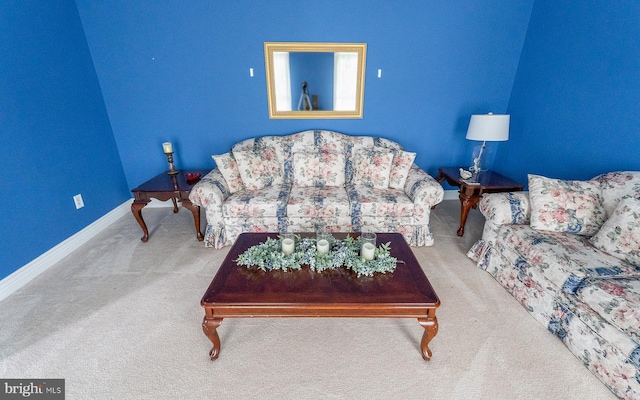 view of carpeted living room